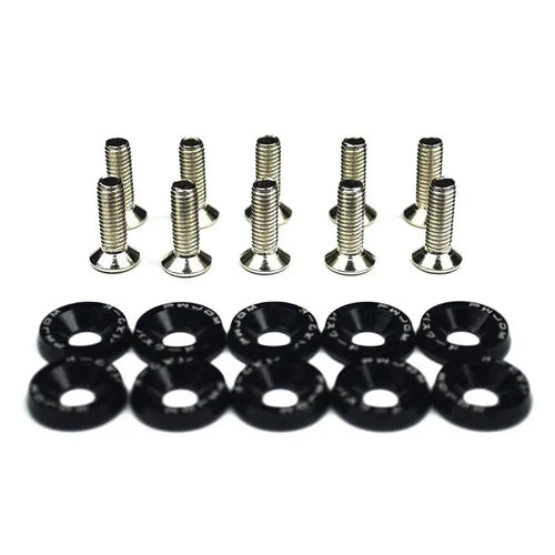 10 PCS M6 Car Modified Fasteners Fender Washer Bumper Engine Concave