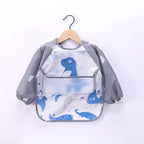 Waterproof EVA Full Sleeve Baby Bibs Children Apron Long Sleeve