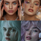 6 Sheets Glitter Freckles Holographic Stickers Heart Freckle Tattoos