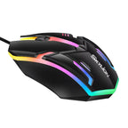 F1 Wired 3 Keys Mouse Colorful Lighting Gaming and Office For