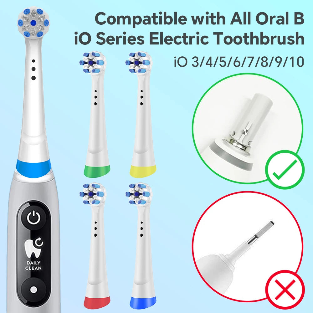 Compatible with Oral B iO Electric Toothbrush Replacement Brush Heads,
