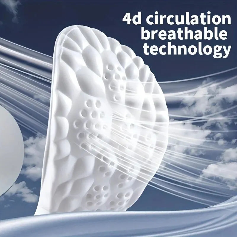 4D Orthopedic Sport Insoles Super Soft Breathable High-elasticity