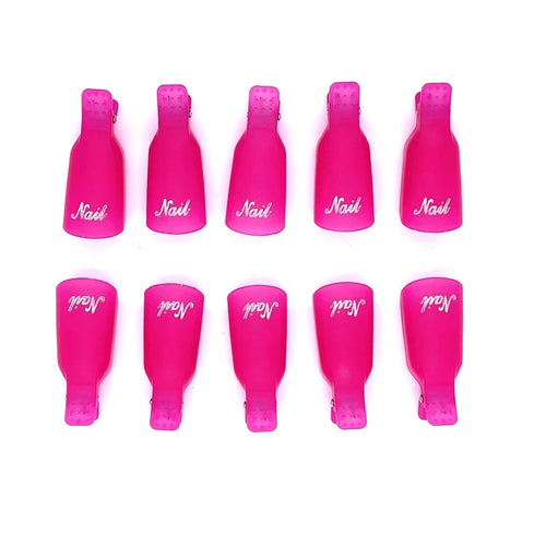 10 Pcs/Bag Colorfulful Acrylic Manicure Art Dipped Cap Clip Nail