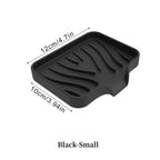 1-Pack Silicone Drain Soap Box Kitchen Bathroom Anti-slip Sink Tray