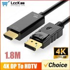 1.8M DP To HDMI-compatible Cable 4k DisplayPort To HD Adapter Male To