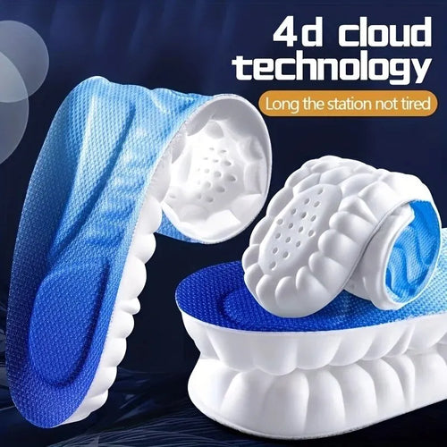 4D Orthopedic Sport Insoles Super Soft Breathable High-elasticity