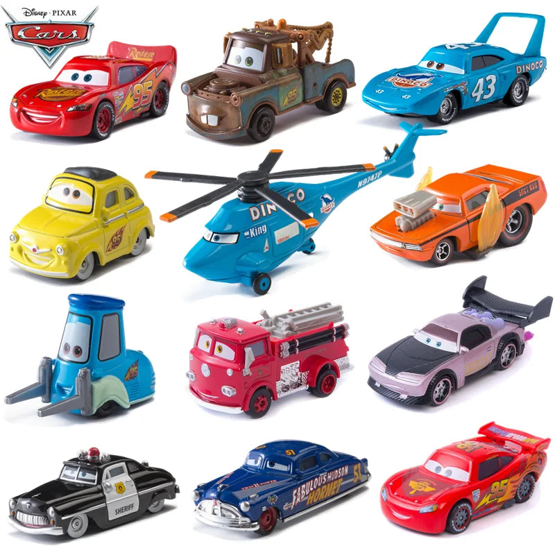 Cars Lightning McQueen Alloy Metal Mater Model Car 1:55 Diecast
