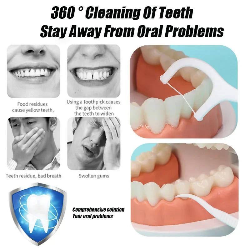 600/PCS Floss Family Pack Ultra-fine Toothpick Disposable Flat Floss