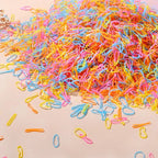 500/1000/2000pcs Girls Colourful Disposable Rubber Band Hair Ties
