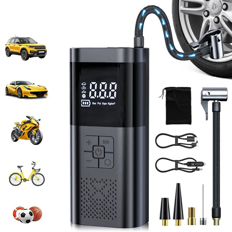 Car wireless portable inflation pump 2-in-1 car mounted