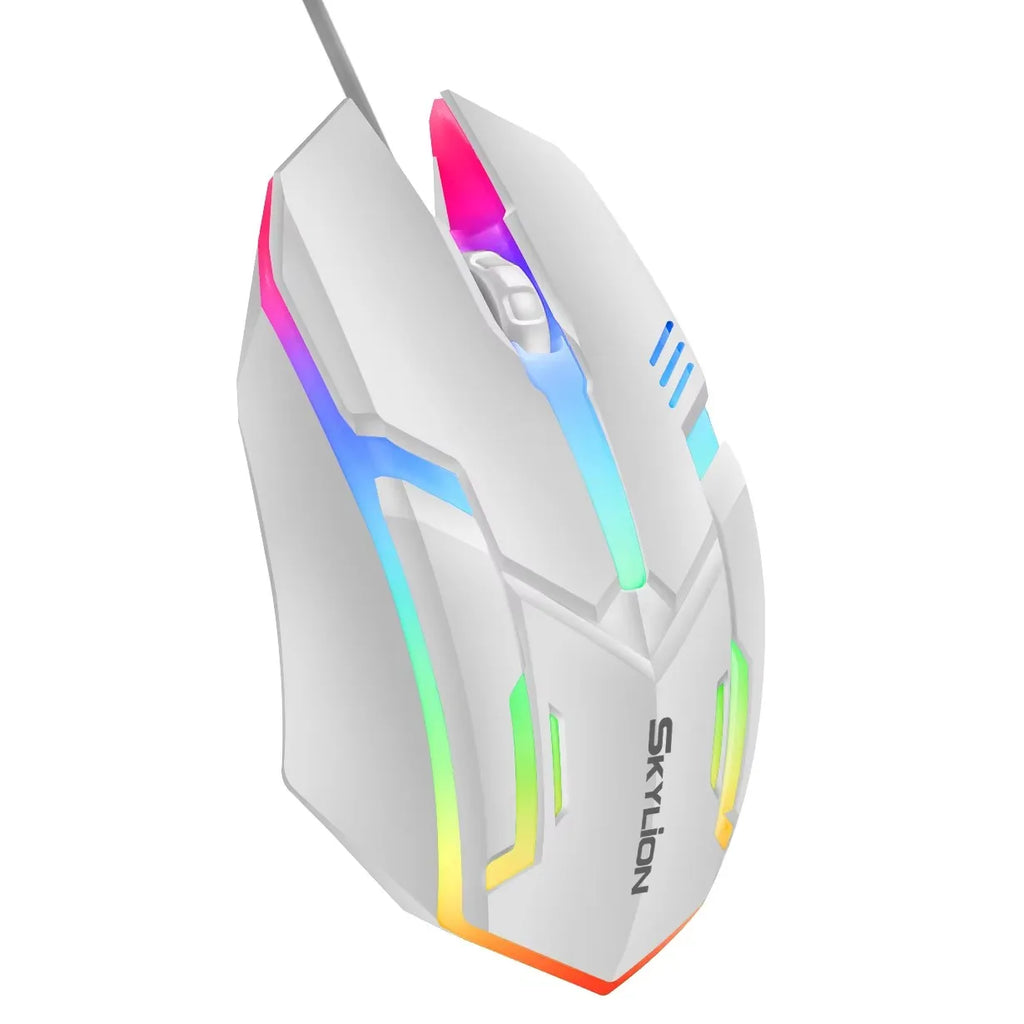 F1 Wired 3 Keys Mouse Colorful Lighting Gaming and Office For