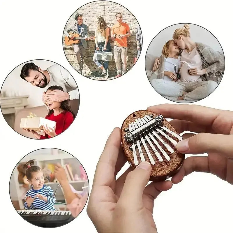 8 Key Mini Wooden Kalimba High Quality Exquisite Finger Thumb Piano