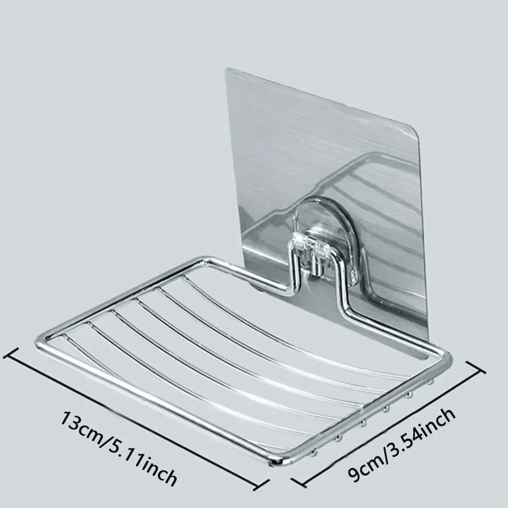 1pc-Stainless steel soap rack, wall mounted soap rack, drainage soap