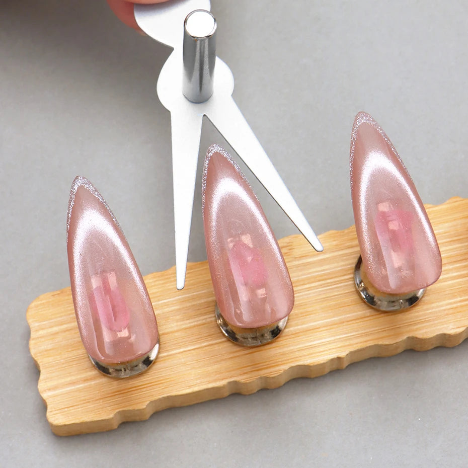 6pcs Cat Eye Nail Magnet Tool Set, French Tips Cat Eye Heart Magnets