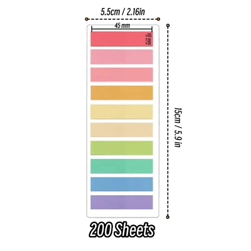 2400S Transparent Colorful Index Creative Memo Pads Office School