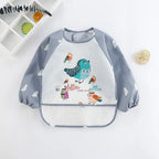 Waterproof EVA Full Sleeve Baby Bibs Children Apron Long Sleeve