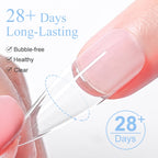 MSRUIOO 10ml Clear Solid Nail Tips Gel Long Lasting Bubble-free UV/LED