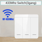 Wireless Light Wall Switch Relay Receiver RF 433Mhz 1/2/3Gang Panel