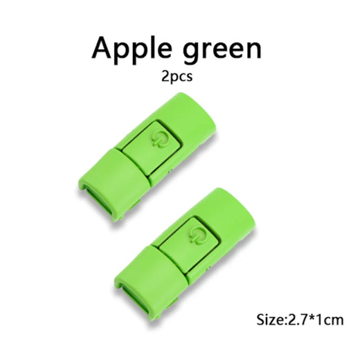 New Colorful Shoelaces Press buckle Metal Shoelace Clip Press Lock