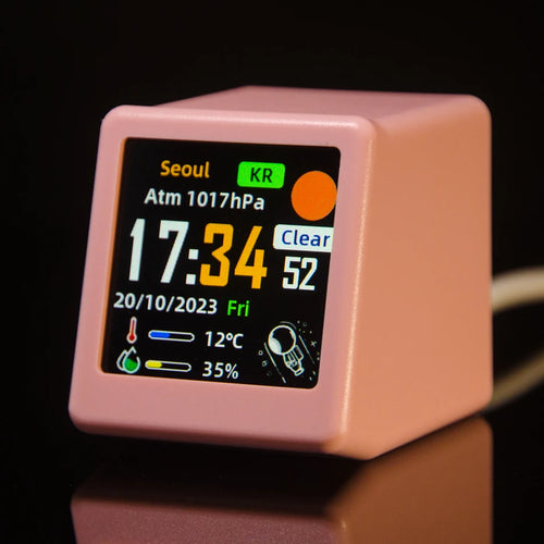 Super Cool Mini WiFi Desktop Weather Digital Clock Station with IPS