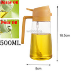 Olive Oil Spray Bottle for Oil Bottle Pouring for Cooking Oil Spices