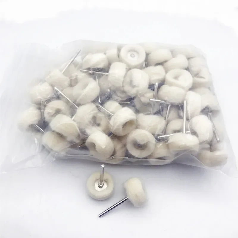 10Pcs Mini grinding sanding head abrasive disc felt 3mm Shank buffing