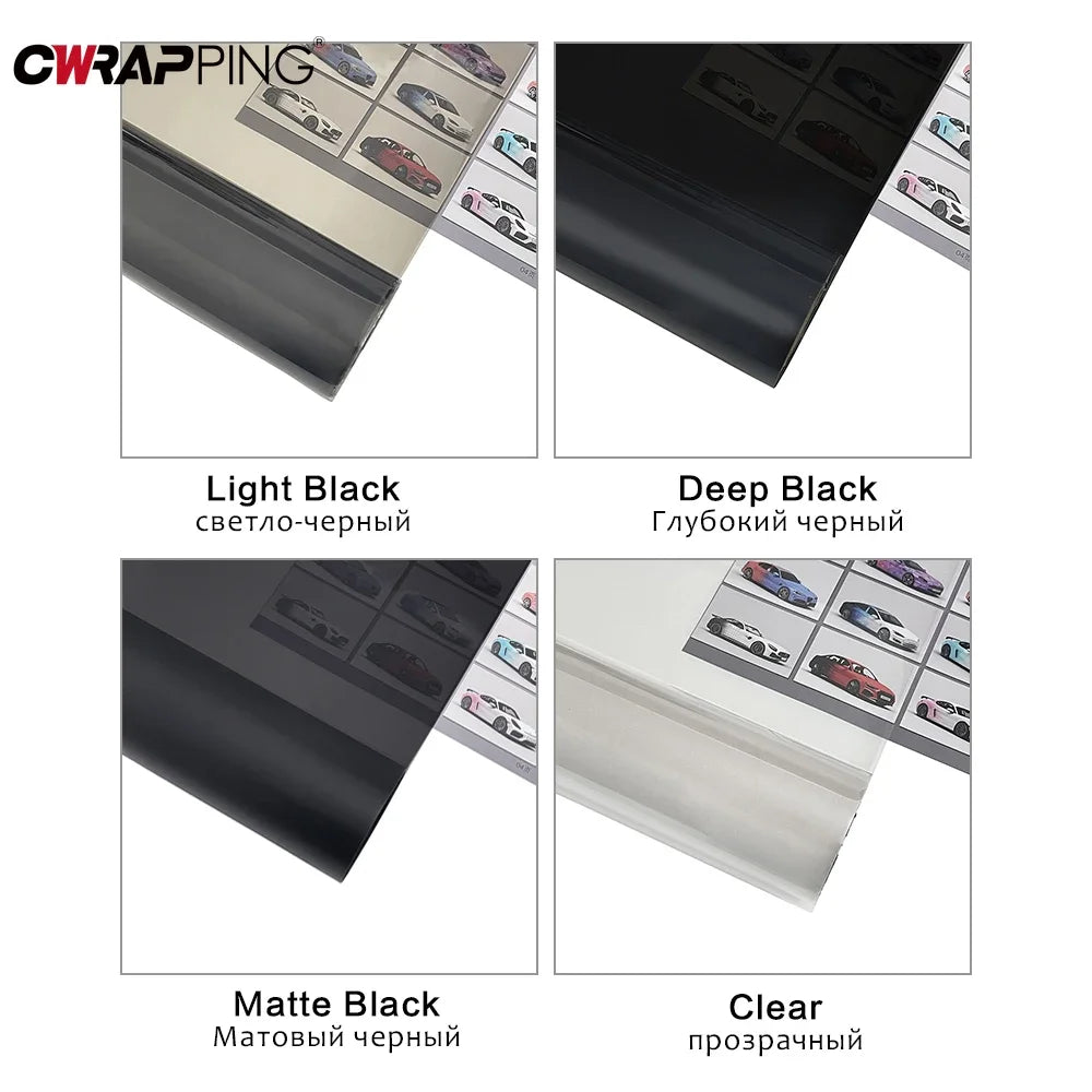 30*200cm Car Headlight Tint Fog Light Taillight Waterproof Stickers