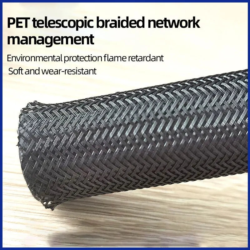 PET Elastic Woven Wire Mesh Black Encrypted Flame Retardant Woven Wire