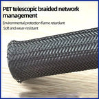 PET Elastic Woven Wire Mesh Black Encrypted Flame Retardant Woven Wire