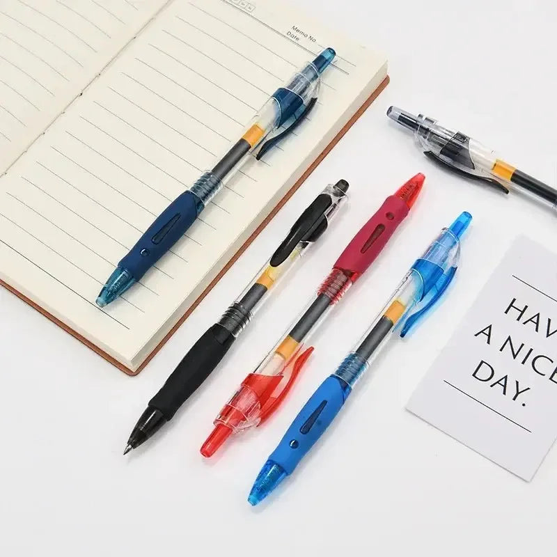 13/30pcs Retractable Gel Pens Set Black/Red/Blue Ink Ballpoint for