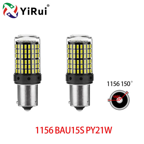 YiRui 2pcs 12-48V New LED Bulbs 144smd Lamp Reverse Turn Signal Light