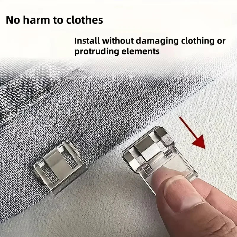 4/10PCS Invisible Leg Shortening Clip, Non-Slip Pants Edge Clip, Quick