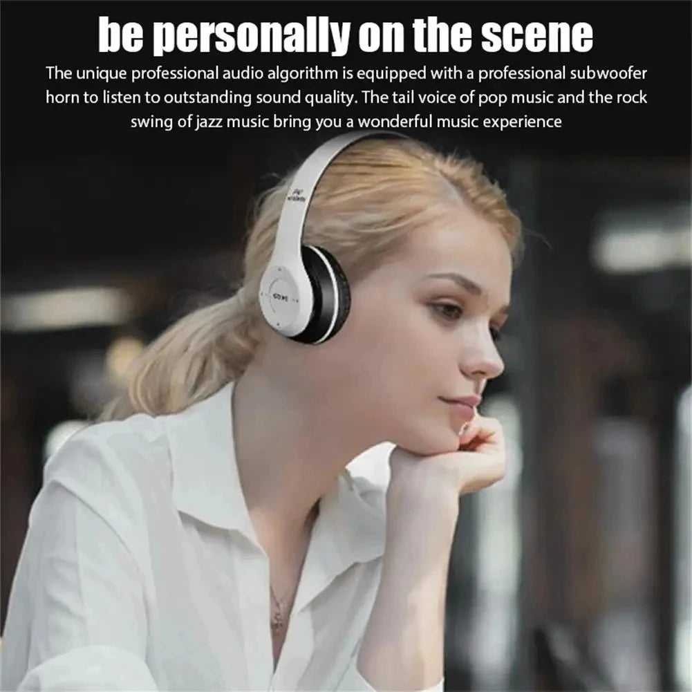 P47 Wireless Headphones Bluetooth 5.0 Earphones Foldable HIFI Stereo