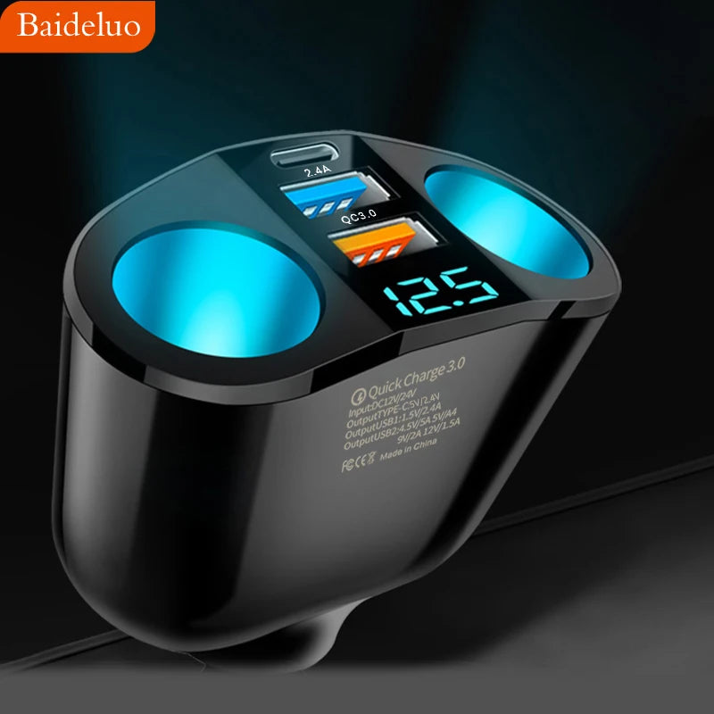 Multiple Devices Can Be Charged at the Same Time with Digital Display