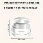 Transparent Silicone Door Stopper No Drill Anti Bump Pad for Office