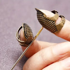 Adjustable Vintage Sewing Thimble, Handmade Non-slip Embroidery