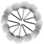 10Pcs Mini grinding sanding head abrasive disc felt 3mm Shank buffing