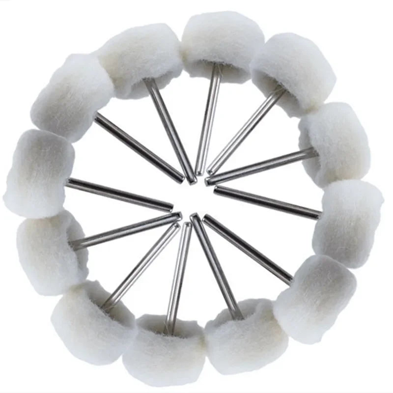 10Pcs Mini grinding sanding head abrasive disc felt 3mm Shank buffing
