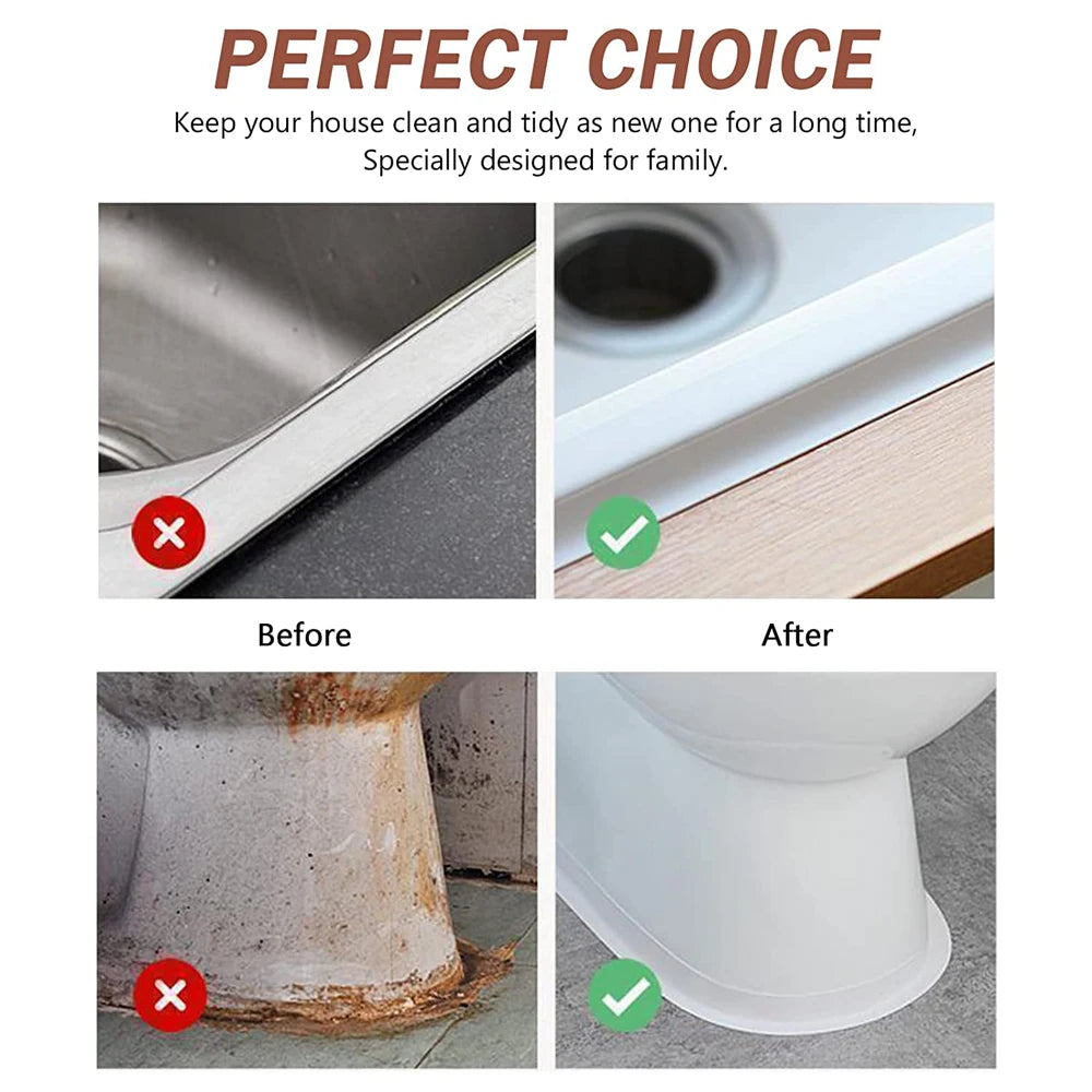 3.2M Bath Caulk Tape Self Adhesive PVC Oil-Proof Kitchen Sink Edge