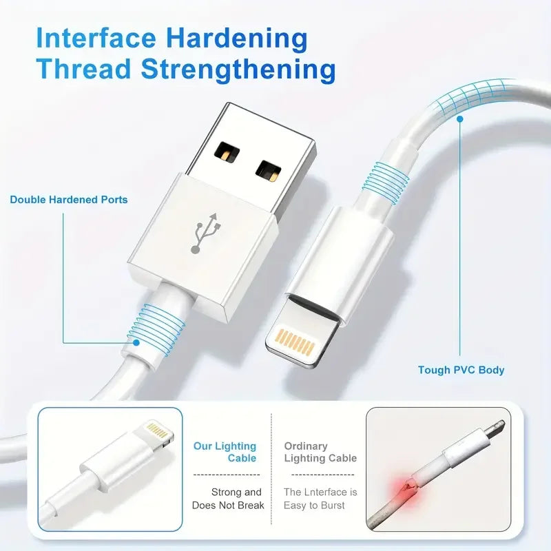 3pcs 1pc for iPhone charger cable lightning data cable original  MFi
