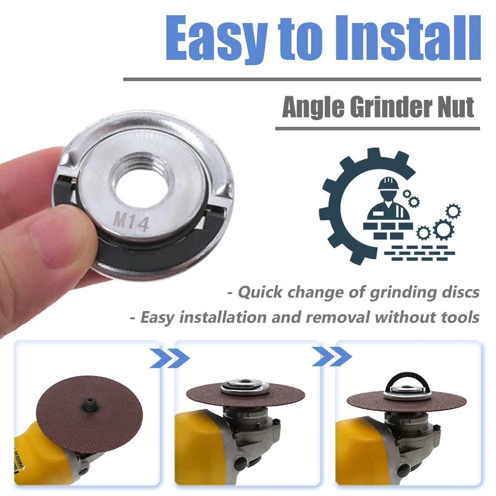 M14 Angle Grinder Quick Release Self-Locking Grinder Pressing Plate