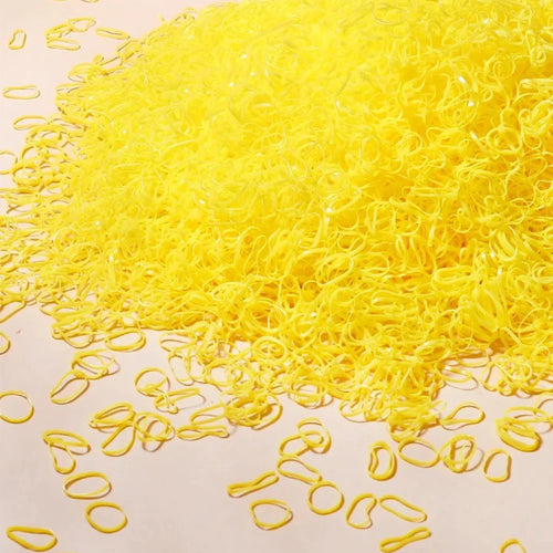 500/1000/2000pcs Girls Colourful Disposable Rubber Band Hair Ties