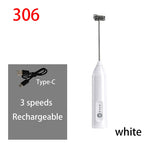 HOT  Electric Milk Frother + Egg Beater Wireless Type-C Charging 3