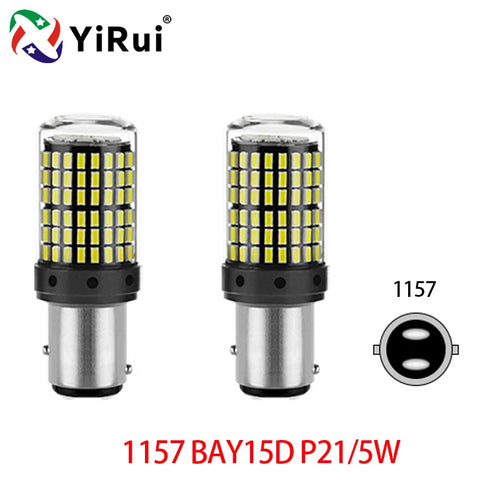 YiRui 2pcs 12-48V New LED Bulbs 144smd Lamp Reverse Turn Signal Light