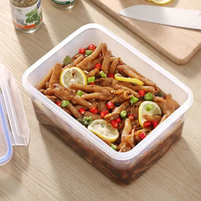 Sealed rectangular refrigerator storage box with lid Plastic crisper