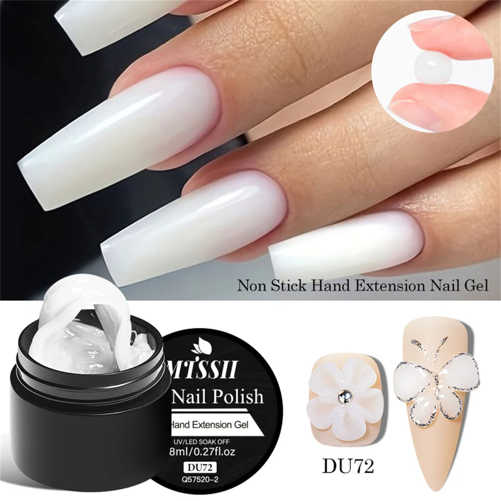 Clear Non-Stick Hand Extension Gel Nail Polish 3D