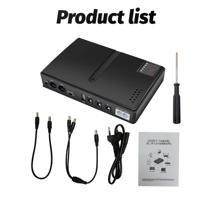 18W DC1018L Mini UPS Uninterruptible Power Supply 5V 9V 12V Backup