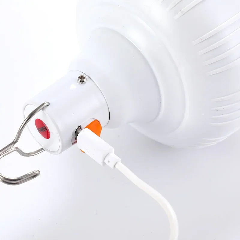 1PC Outdoor USB Rechargeable LED Lamp Bulbs 60W Emergency Light Hook