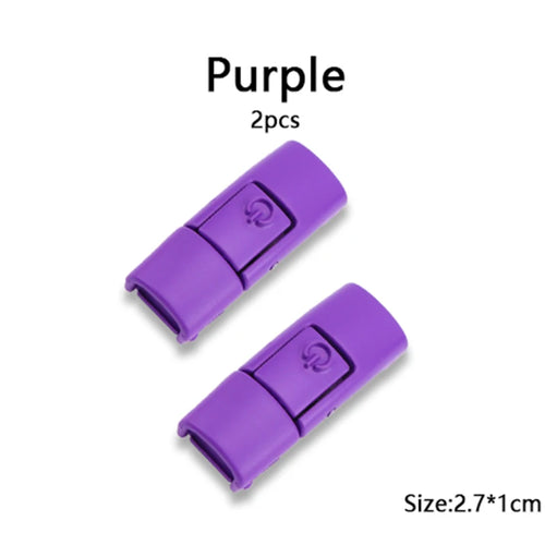 New Colorful Shoelaces Press buckle Metal Shoelace Clip Press Lock