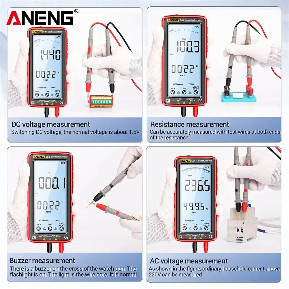 ANENG 681 Rechargable Digital Professional Multimeter Non-contact